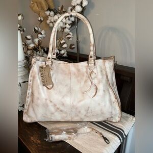 NWT Bed Stu Leather Rockaway Shoulder Crossbody Bag Tote Nectar Lux MSPR $345